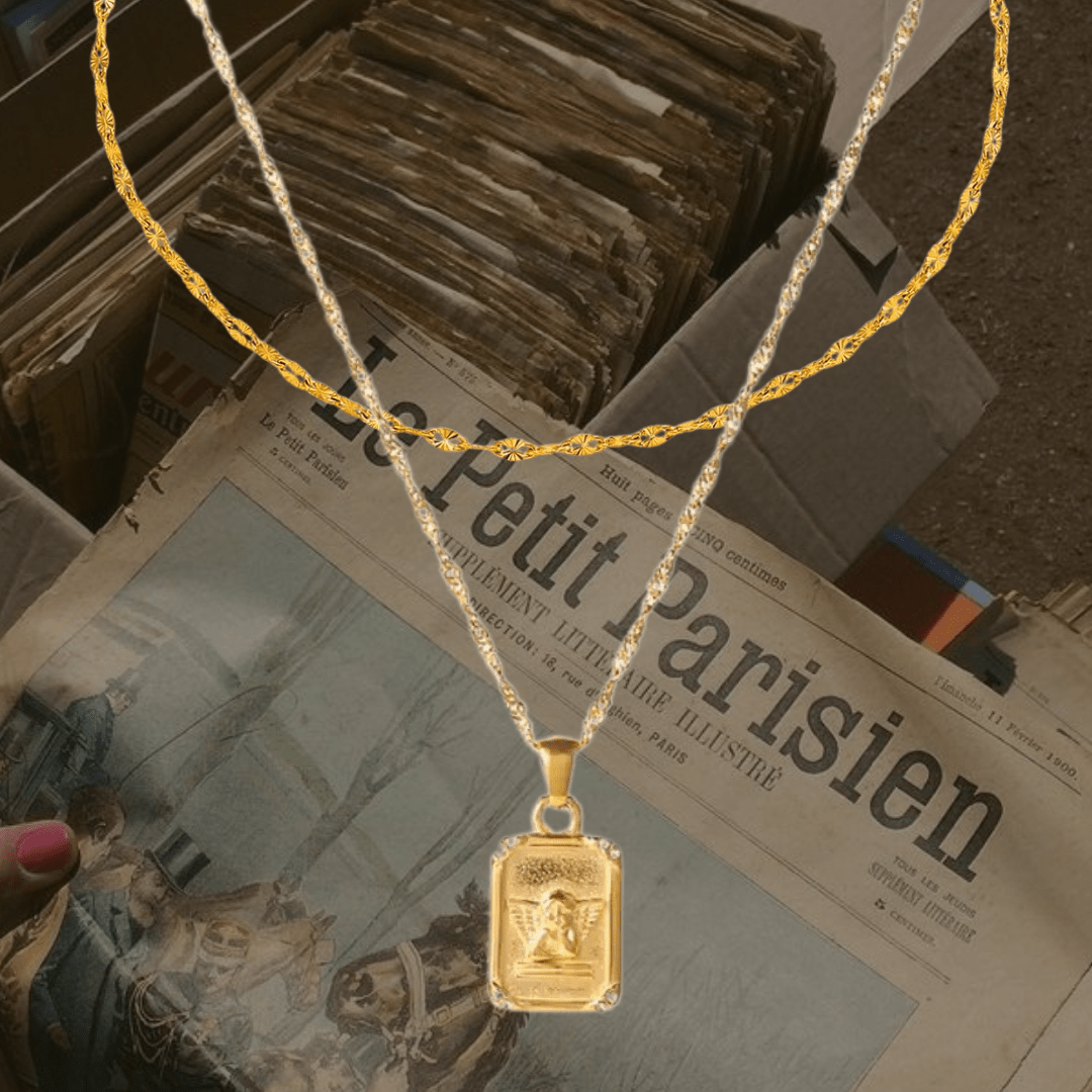 Plate angel necklace(２セット) - 𝐇𝐨𝐧𝐞𝐲 𝐁𝐮𝐭𝐭𝐞𝐫 𝐍𝐢𝐧𝐞