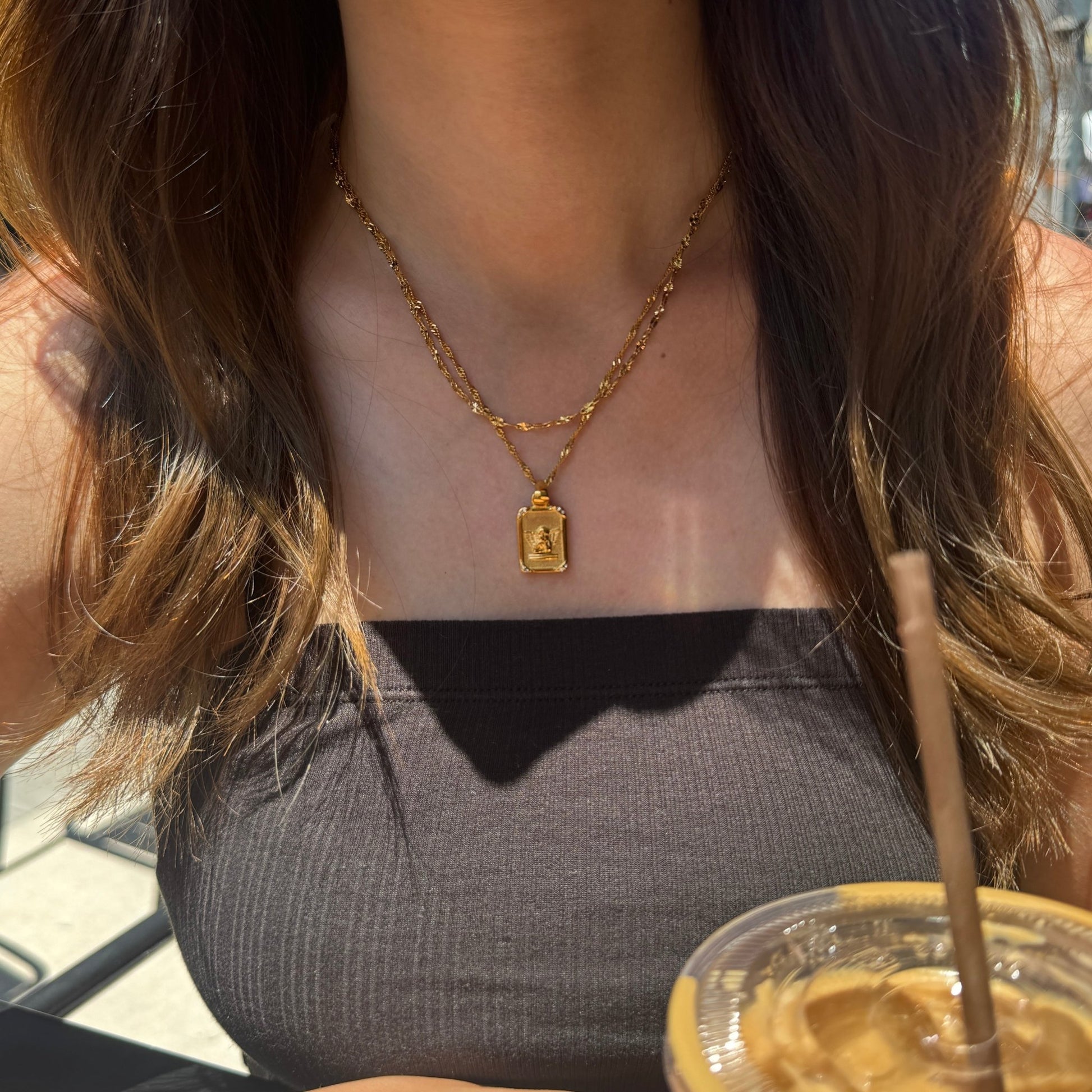 Plate angel necklace(２セット) - 𝐇𝐨𝐧𝐞𝐲 𝐁𝐮𝐭𝐭𝐞𝐫 𝐍𝐢𝐧𝐞