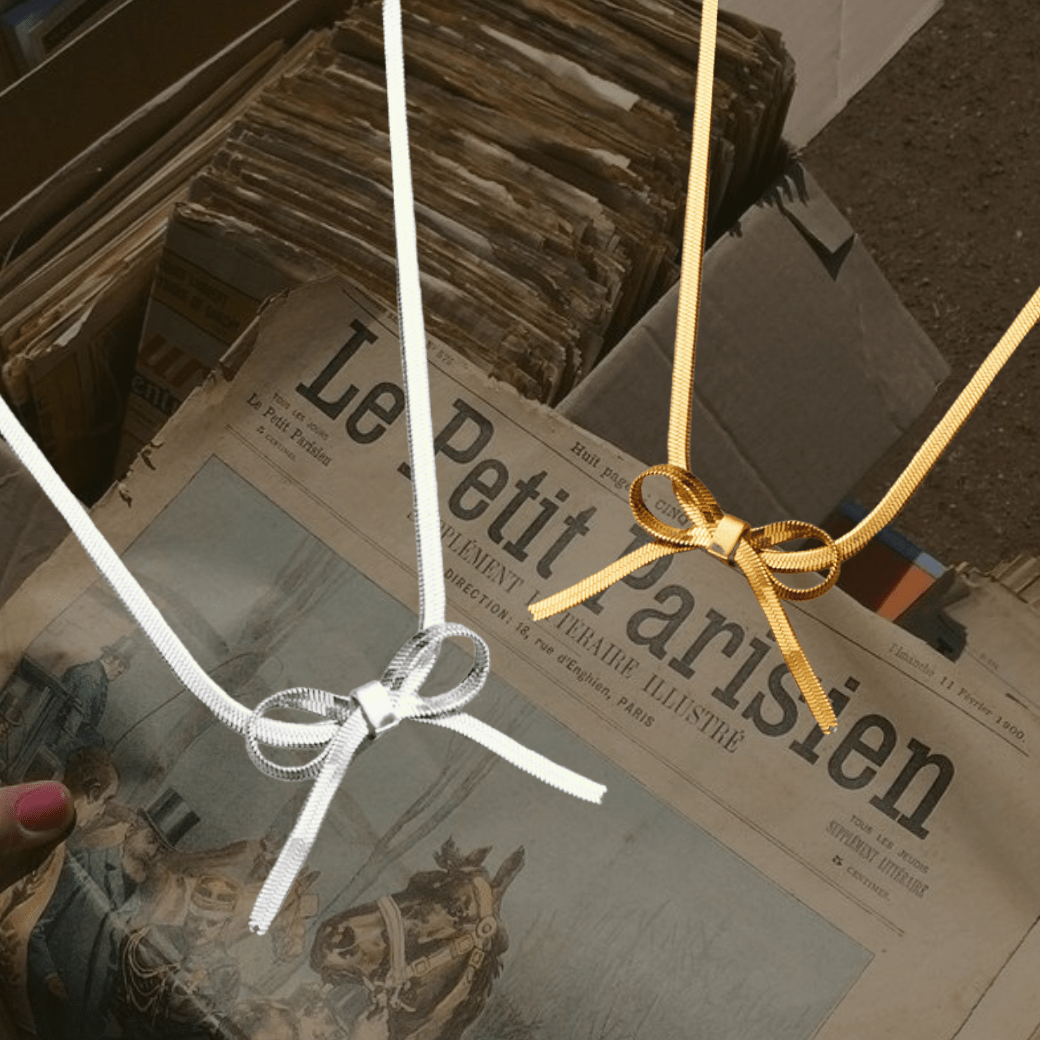 Ribbon simple necklace - 𝐇𝐨𝐧𝐞𝐲 𝐁𝐮𝐭𝐭𝐞𝐫 𝐍𝐢𝐧𝐞