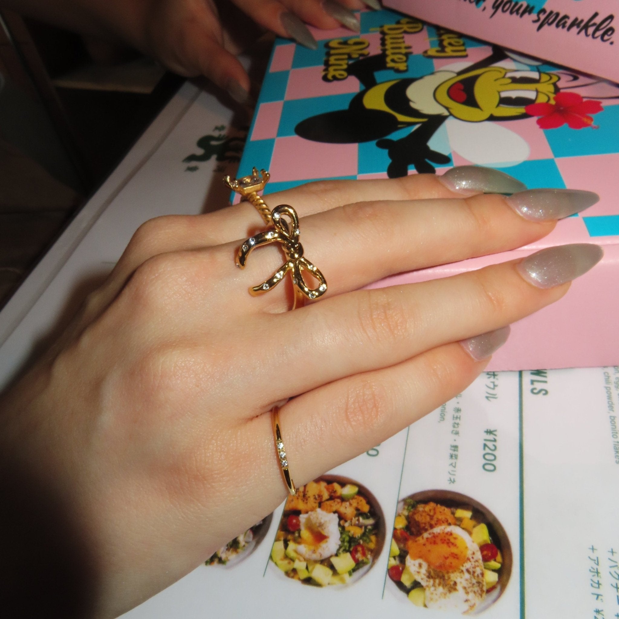 【リング】Ribbon spot ring - 𝐇𝐨𝐧𝐞𝐲 𝐁𝐮𝐭𝐭𝐞𝐫 𝐍𝐢𝐧𝐞