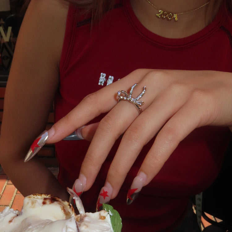 【リング】Ribbon spot ring - 𝐇𝐨𝐧𝐞𝐲 𝐁𝐮𝐭𝐭𝐞𝐫 𝐍𝐢𝐧𝐞