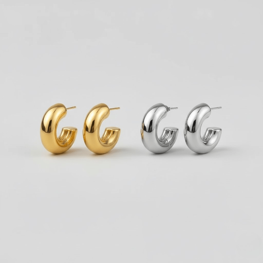 【ピアス】Rounded hoop pierce - 𝐇𝐨𝐧𝐞𝐲 𝐁𝐮𝐭𝐭𝐞𝐫 𝐍𝐢𝐧𝐞