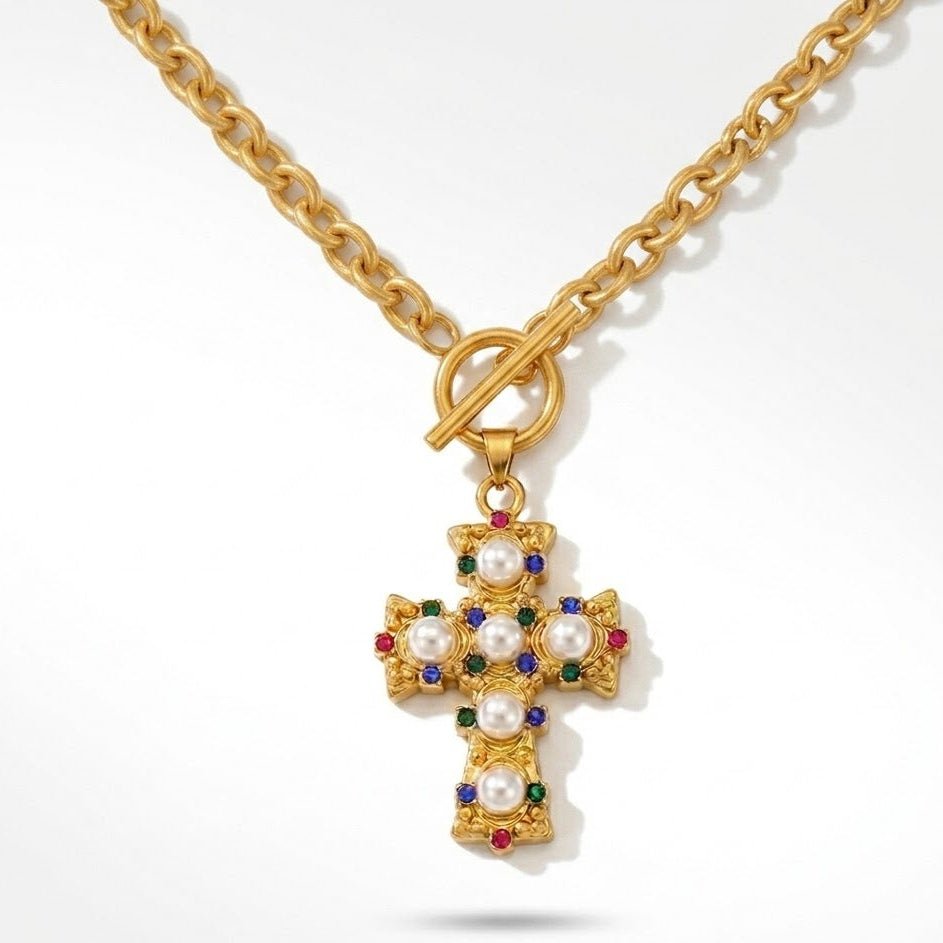 Royal cross necklace - 𝐇𝐨𝐧𝐞𝐲 𝐁𝐮𝐭𝐭𝐞𝐫 𝐍𝐢𝐧𝐞