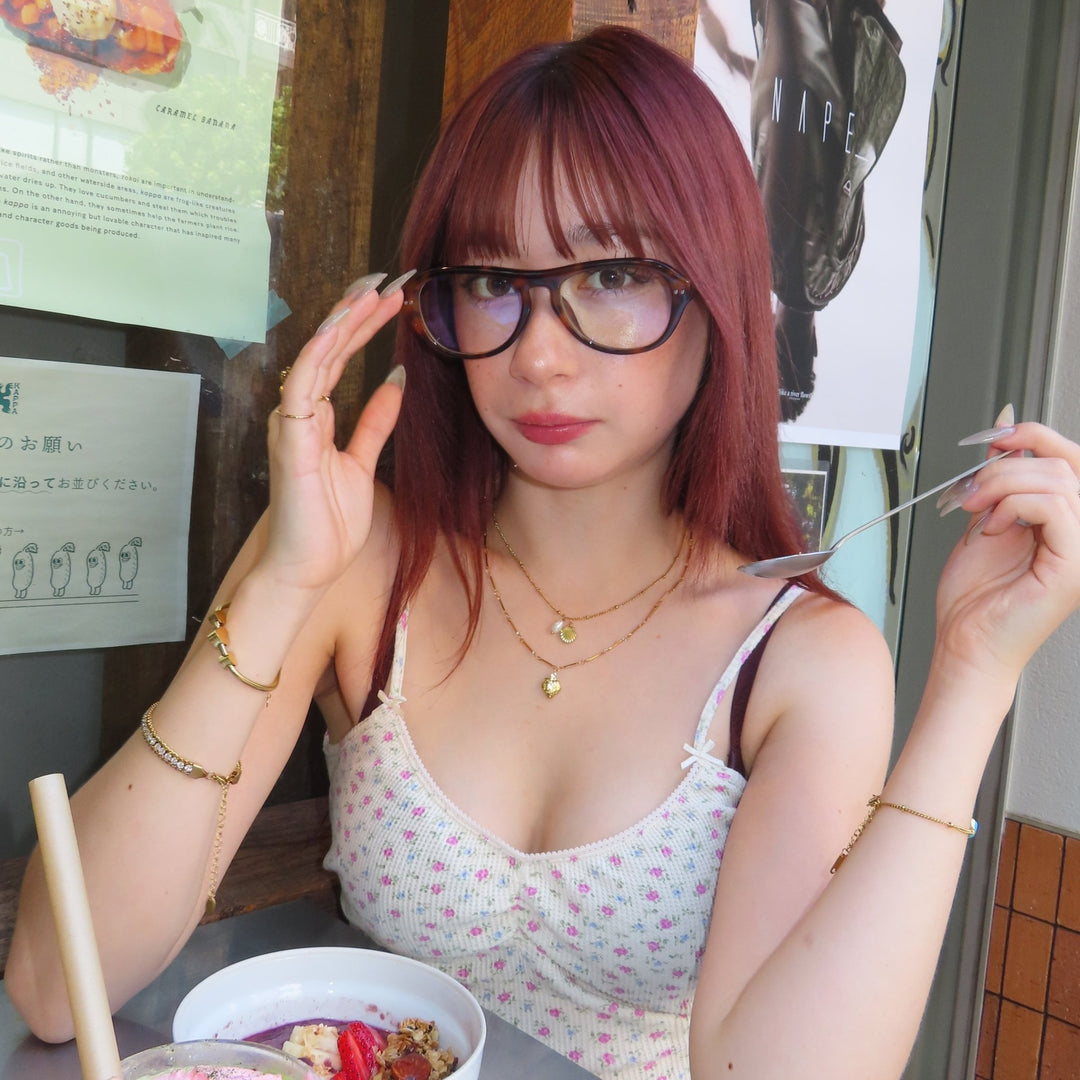 Shell strawberry necklace (2セット) - 𝐇𝐨𝐧𝐞𝐲 𝐁𝐮𝐭𝐭𝐞𝐫 𝐍𝐢𝐧𝐞