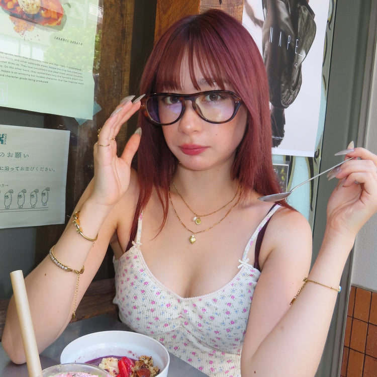 Shell strawberry necklace (2セット) - 𝐇𝐨𝐧𝐞𝐲 𝐁𝐮𝐭𝐭𝐞𝐫 𝐍𝐢𝐧𝐞