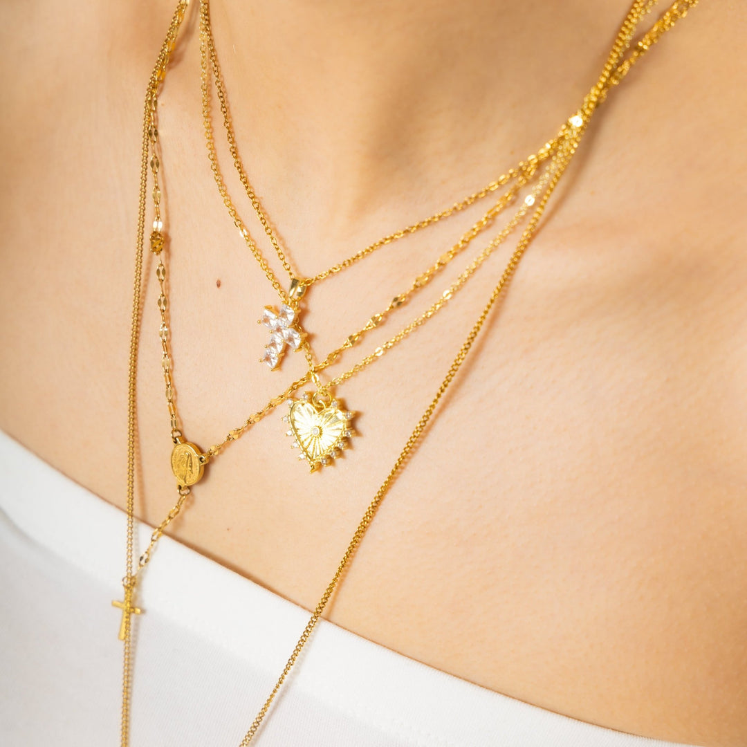 Shine heart charm necklace - 𝐇𝐨𝐧𝐞𝐲 𝐁𝐮𝐭𝐭𝐞𝐫 𝐍𝐢𝐧𝐞