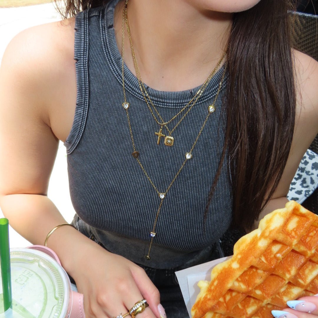 Shine love necklace (2セット) - 𝐇𝐨𝐧𝐞𝐲 𝐁𝐮𝐭𝐭𝐞𝐫 𝐍𝐢𝐧𝐞