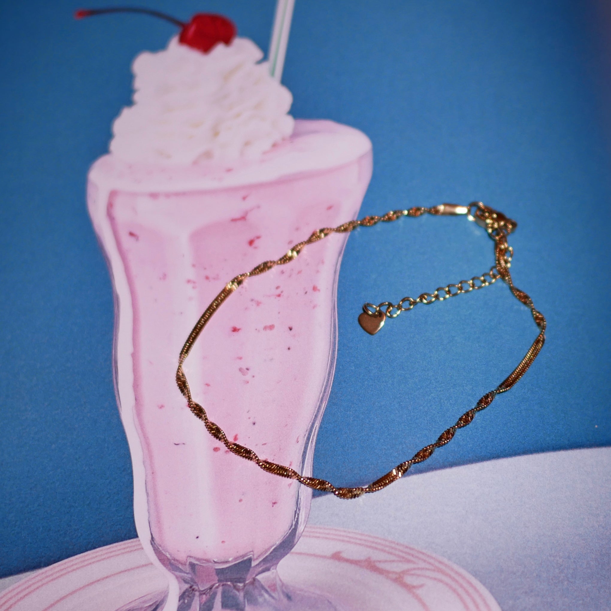 【アンクレット】Slim twist anklet - 𝐇𝐨𝐧𝐞𝐲 𝐁𝐮𝐭𝐭𝐞𝐫 𝐍𝐢𝐧𝐞