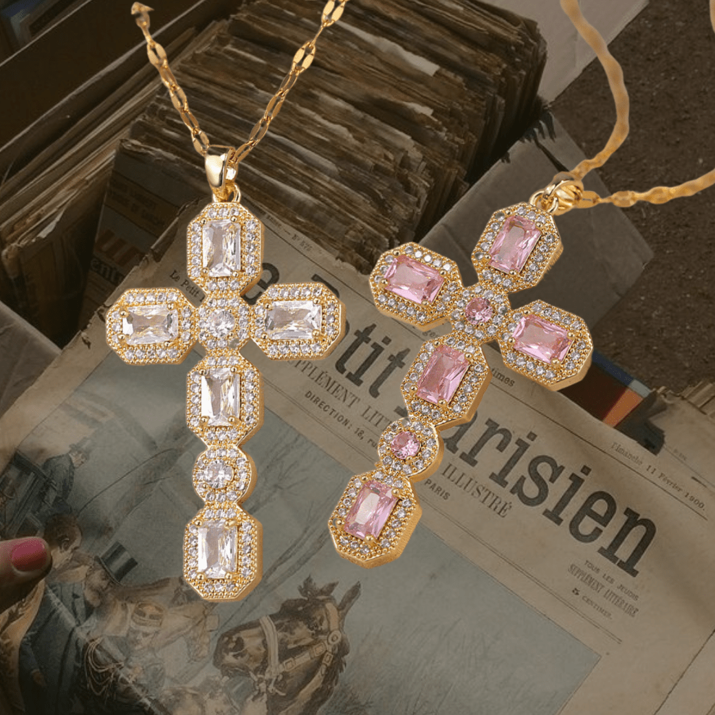 Spark cross necklace - 𝐇𝐨𝐧𝐞𝐲 𝐁𝐮𝐭𝐭𝐞𝐫 𝐍𝐢𝐧𝐞