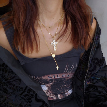 Spark cross necklace - 𝐇𝐨𝐧𝐞𝐲 𝐁𝐮𝐭𝐭𝐞𝐫 𝐍𝐢𝐧𝐞