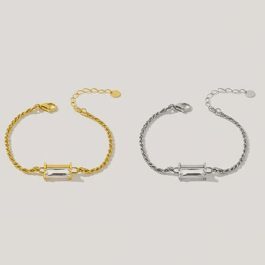 【ブレスレット】Square zir bracelet - 𝐇𝐨𝐧𝐞𝐲 𝐁𝐮𝐭𝐭𝐞𝐫 𝐍𝐢𝐧𝐞