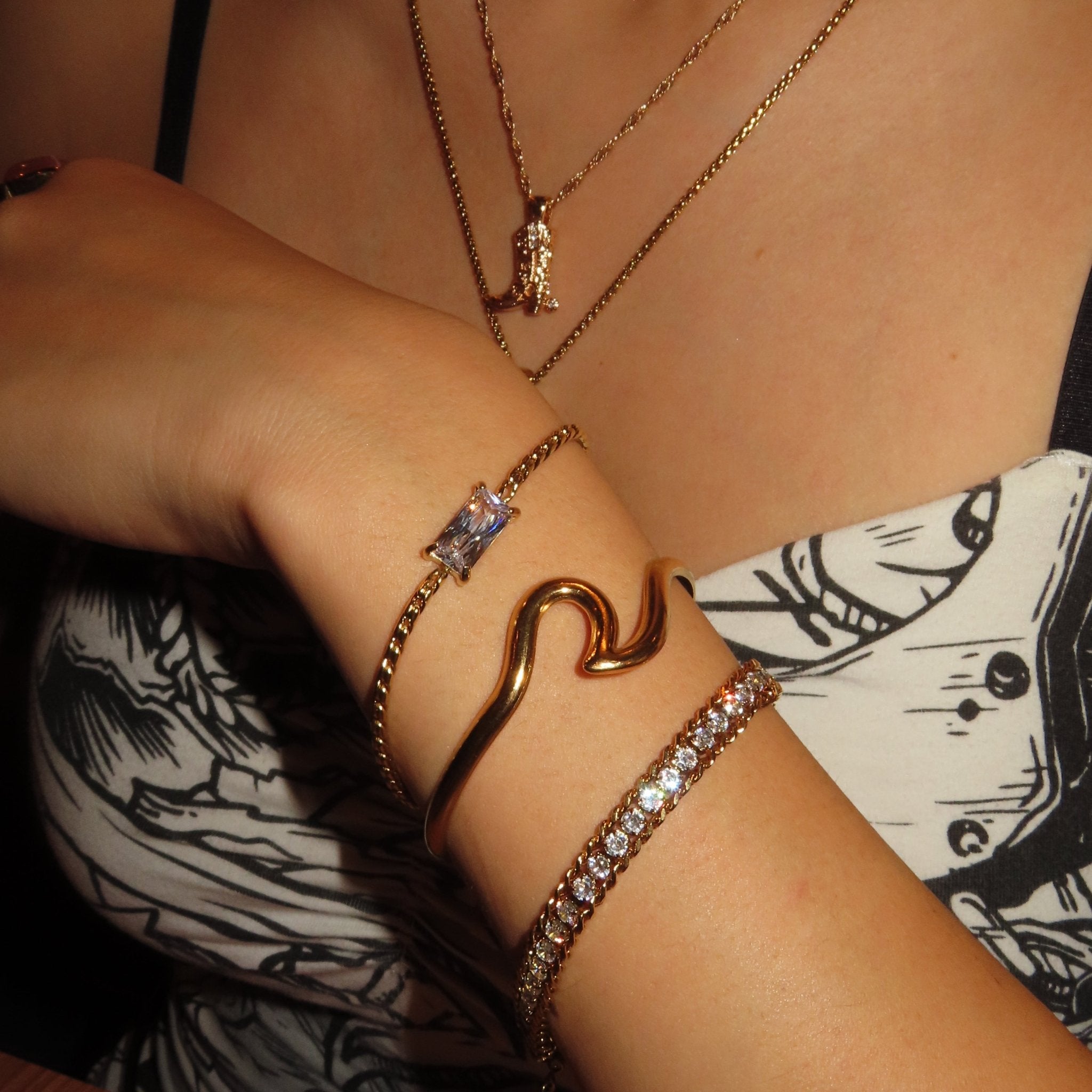 【ブレスレット】Square zir bracelet - 𝐇𝐨𝐧𝐞𝐲 𝐁𝐮𝐭𝐭𝐞𝐫 𝐍𝐢𝐧𝐞