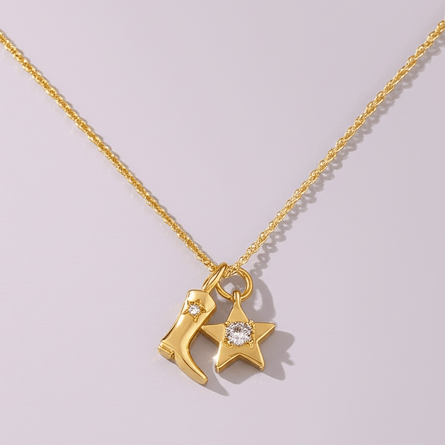 Star boots necklace - 𝐇𝐨𝐧𝐞𝐲 𝐁𝐮𝐭𝐭𝐞𝐫 𝐍𝐢𝐧𝐞