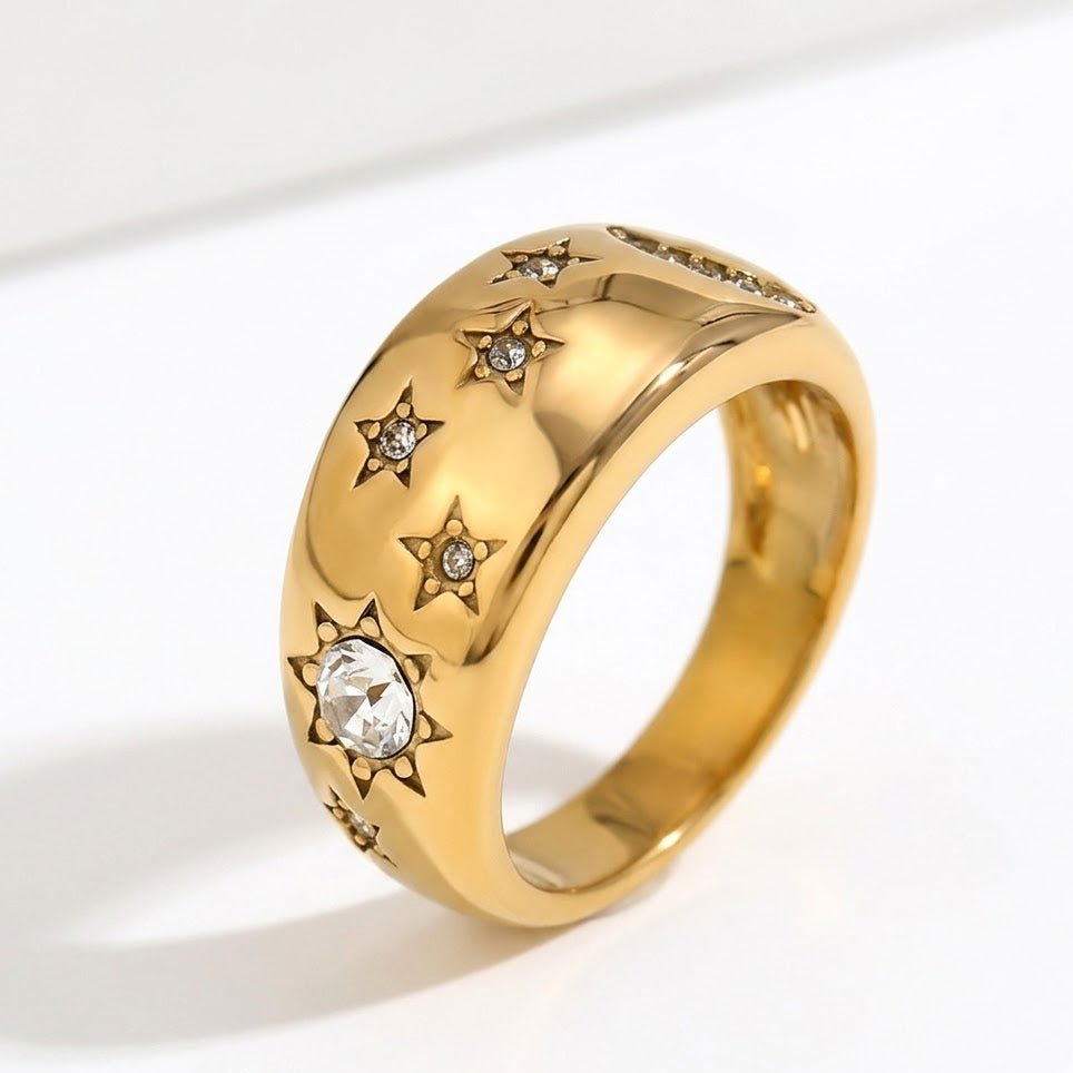 【リング】Star dome ring - 𝐇𝐨𝐧𝐞𝐲 𝐁𝐮𝐭𝐭𝐞𝐫 𝐍𝐢𝐧𝐞