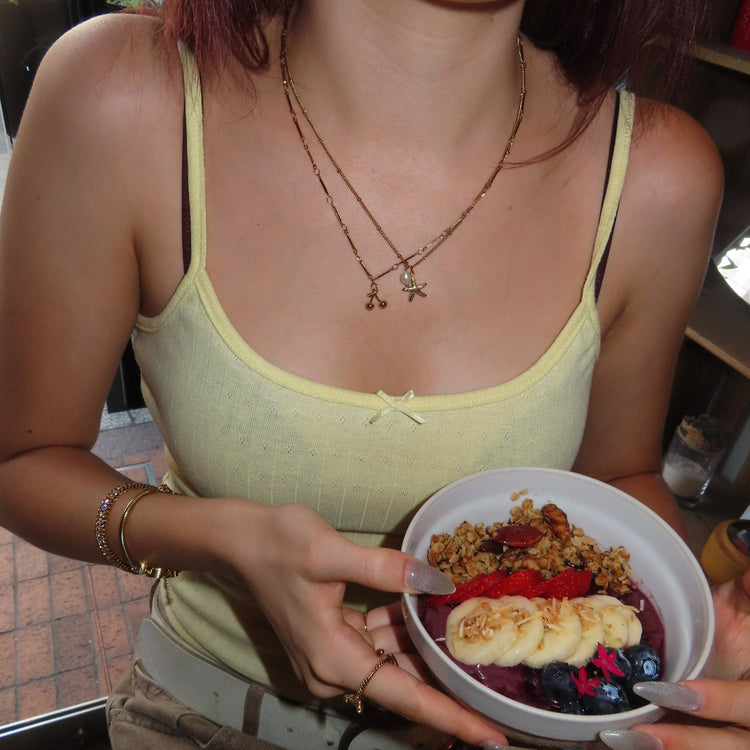 Starfish cherry necklace (2セット) - 𝐇𝐨𝐧𝐞𝐲 𝐁𝐮𝐭𝐭𝐞𝐫 𝐍𝐢𝐧𝐞