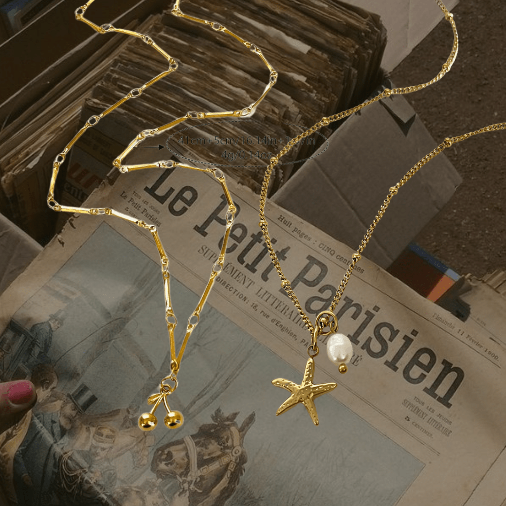 Starfish cherry necklace (2セット) - 𝐇𝐨𝐧𝐞𝐲 𝐁𝐮𝐭𝐭𝐞𝐫 𝐍𝐢𝐧𝐞