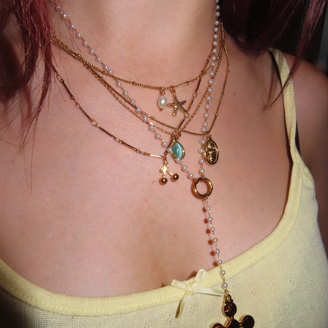 Starfish cherry necklace (2セット) - 𝐇𝐨𝐧𝐞𝐲 𝐁𝐮𝐭𝐭𝐞𝐫 𝐍𝐢𝐧𝐞