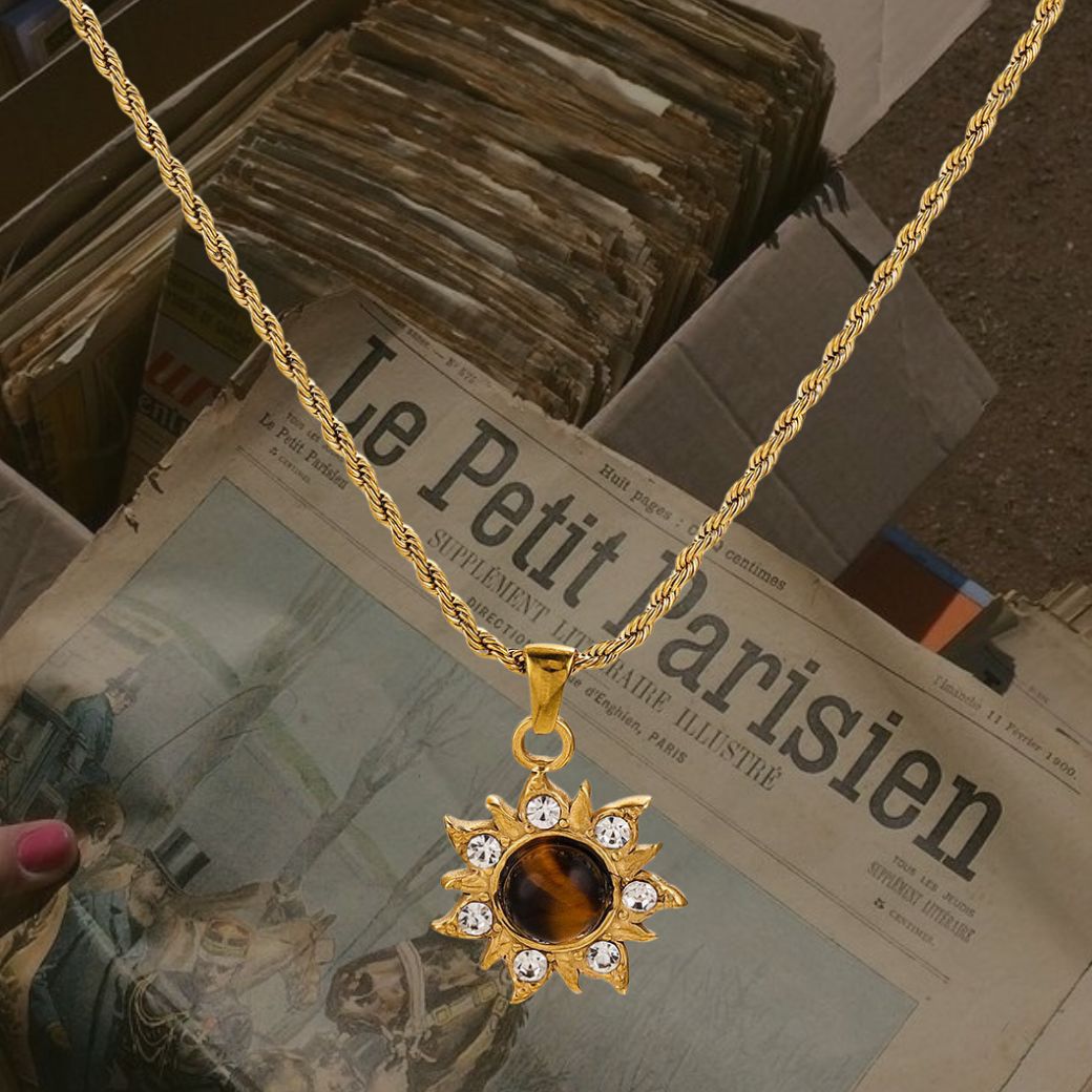 Sun brown necklace - 𝐇𝐨𝐧𝐞𝐲 𝐁𝐮𝐭𝐭𝐞𝐫 𝐍𝐢𝐧𝐞