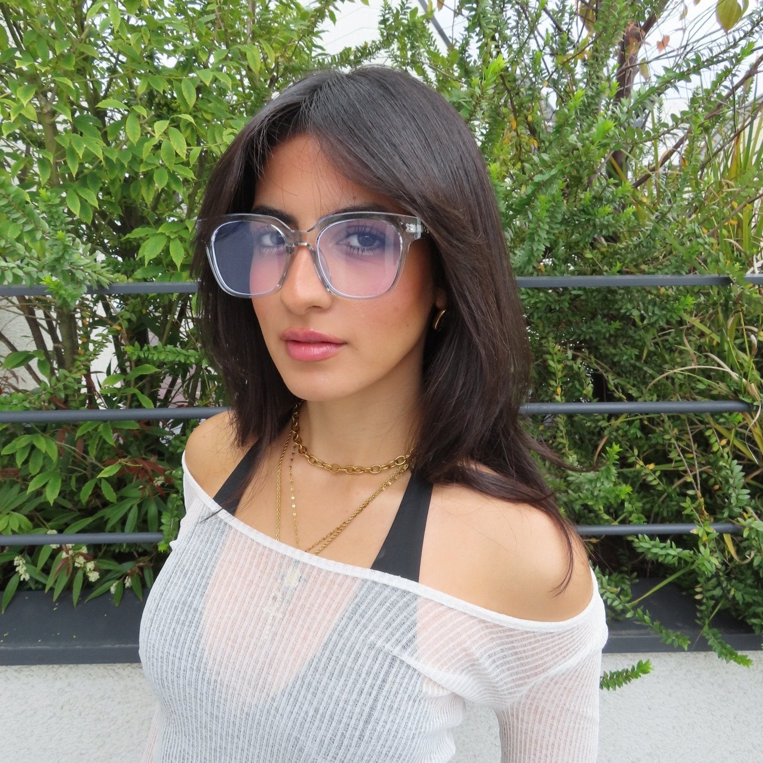 Wide clear glasses - 𝐇𝐨𝐧𝐞𝐲 𝐁𝐮𝐭𝐭𝐞𝐫 𝐍𝐢𝐧𝐞