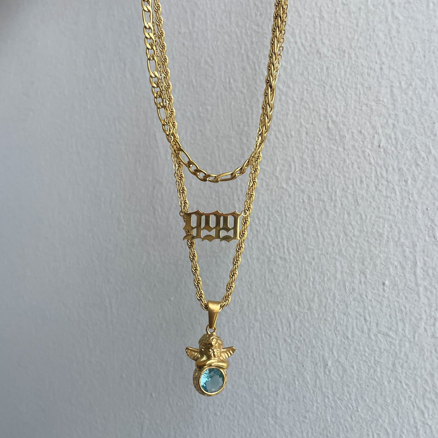 Angel meaning necklace(癒し、自由) - 𝐇𝐨𝐧𝐞𝐲 𝐁𝐮𝐭𝐭𝐞𝐫 𝐍𝐢𝐧𝐞