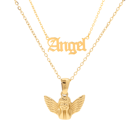 Angel necklace(2セット) - 𝐇𝐨𝐧𝐞𝐲 𝐁𝐮𝐭𝐭𝐞𝐫 𝐍𝐢𝐧𝐞