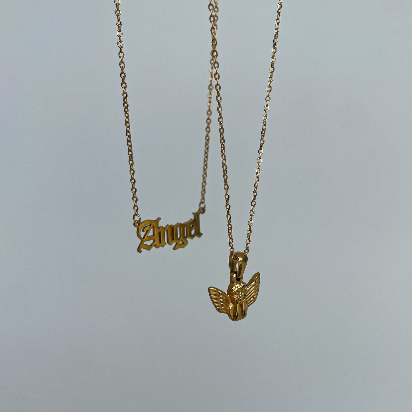 Angel necklace(2セット) - 𝐇𝐨𝐧𝐞𝐲 𝐁𝐮𝐭𝐭𝐞𝐫 𝐍𝐢𝐧𝐞