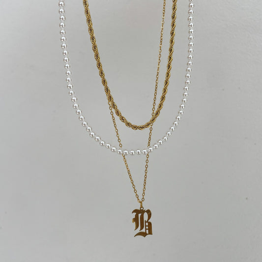 B perl necklace(3セット) - 𝐇𝐨𝐧𝐞𝐲 𝐁𝐮𝐭𝐭𝐞𝐫 𝐍𝐢𝐧𝐞