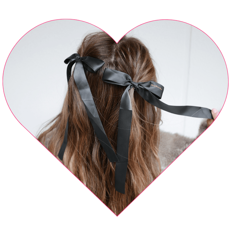 Black ribbon clip (2set) - 𝐇𝐨𝐧𝐞𝐲 𝐁𝐮𝐭𝐭𝐞𝐫 𝐍𝐢𝐧𝐞