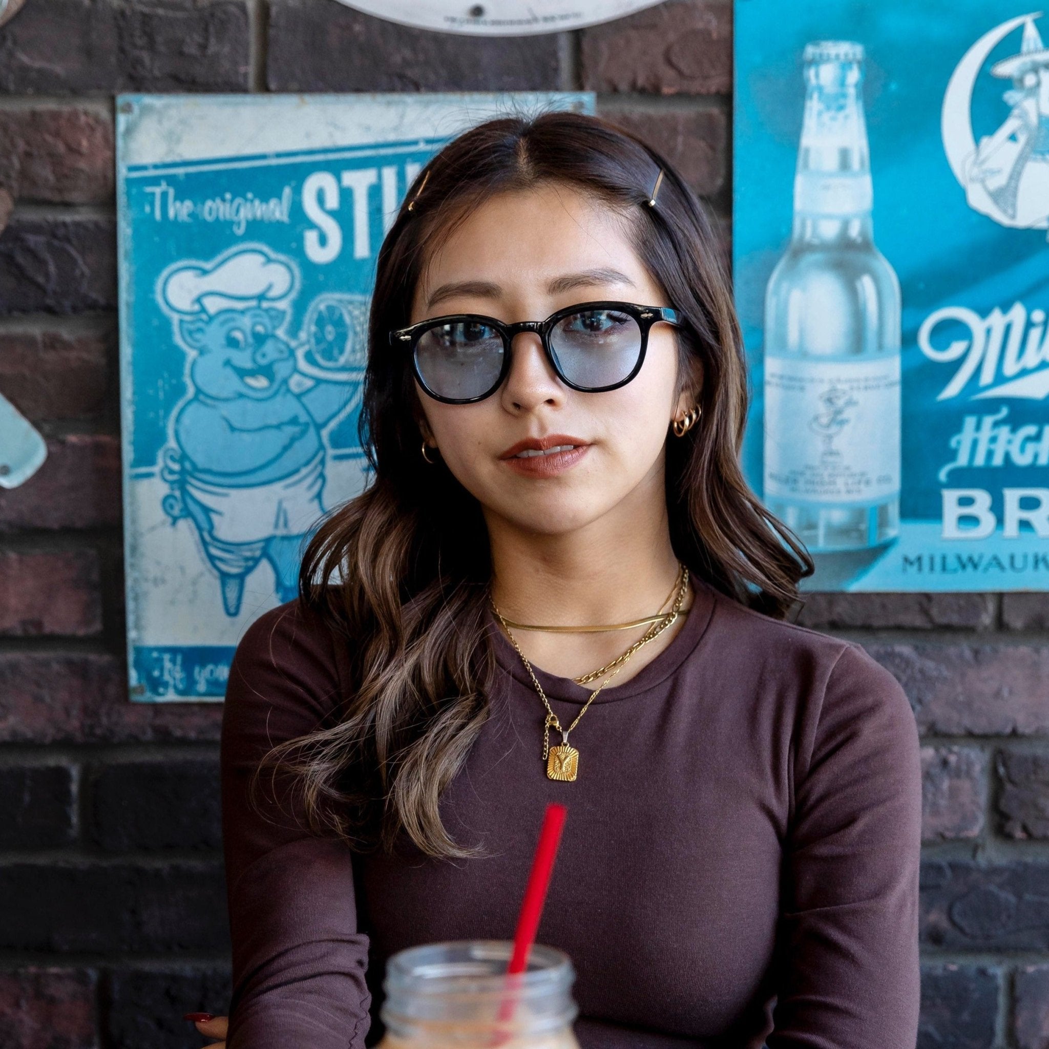 Blue lens sunglasses - 𝐇𝐨𝐧𝐞𝐲 𝐁𝐮𝐭𝐭𝐞𝐫 𝐍𝐢𝐧𝐞