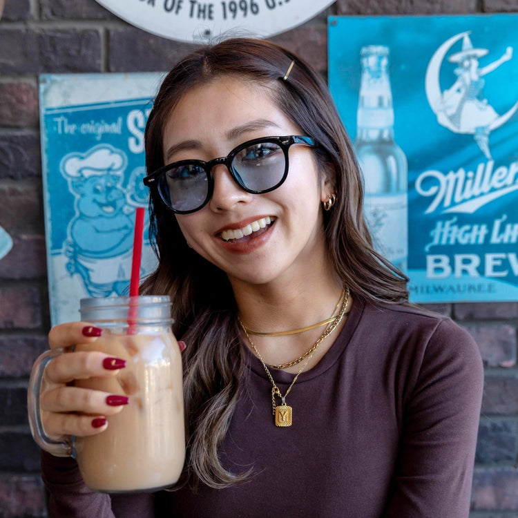 Blue lens sunglasses - 𝐇𝐨𝐧𝐞𝐲 𝐁𝐮𝐭𝐭𝐞𝐫 𝐍𝐢𝐧𝐞