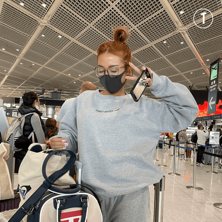 Clear flame glasses (ﾌﾞﾙｰﾗｲﾄｶｯﾄ付) - 𝐇𝐨𝐧𝐞𝐲 𝐁𝐮𝐭𝐭𝐞𝐫 𝐍𝐢𝐧𝐞