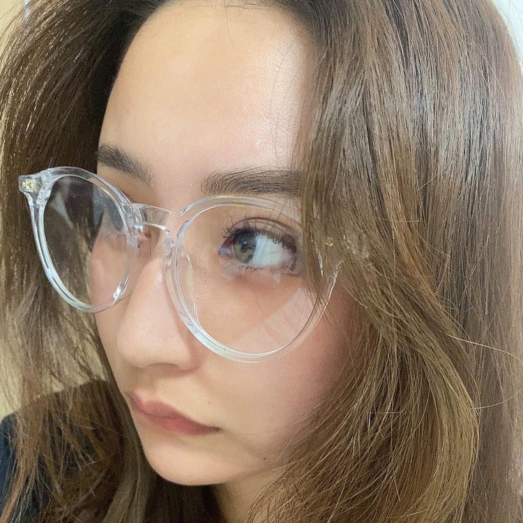 Clear flame glasses (ﾌﾞﾙｰﾗｲﾄｶｯﾄ付) - 𝐇𝐨𝐧𝐞𝐲 𝐁𝐮𝐭𝐭𝐞𝐫 𝐍𝐢𝐧𝐞