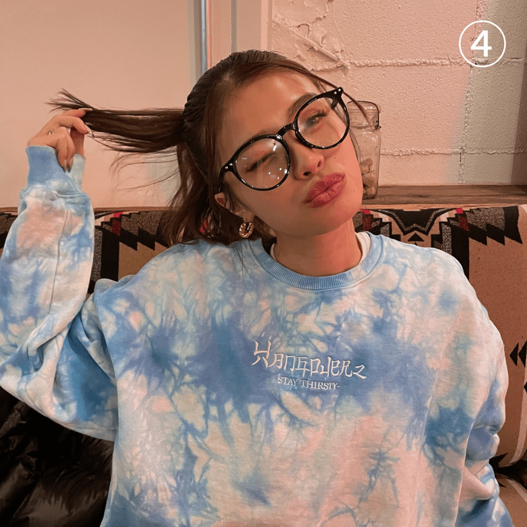 Clear flame glasses (ﾌﾞﾙｰﾗｲﾄｶｯﾄ付) - 𝐇𝐨𝐧𝐞𝐲 𝐁𝐮𝐭𝐭𝐞𝐫 𝐍𝐢𝐧𝐞