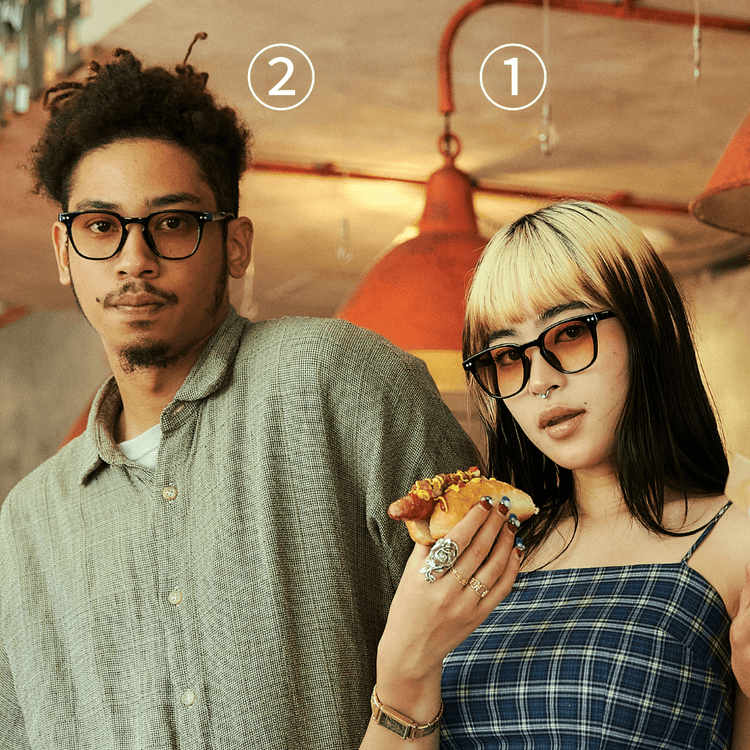 Color square sunglasses - 𝐇𝐨𝐧𝐞𝐲 𝐁𝐮𝐭𝐭𝐞𝐫 𝐍𝐢𝐧𝐞