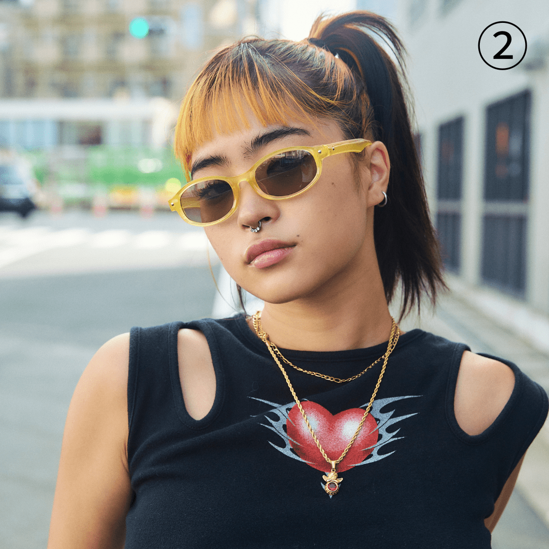 Fashion round sunglasses - 𝐇𝐨𝐧𝐞𝐲 𝐁𝐮𝐭𝐭𝐞𝐫 𝐍𝐢𝐧𝐞