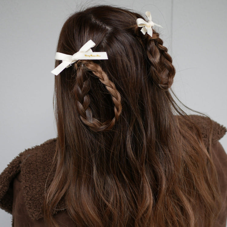 Mini ribbon clip (2set) - 𝐇𝐨𝐧𝐞𝐲 𝐁𝐮𝐭𝐭𝐞𝐫 𝐍𝐢𝐧𝐞