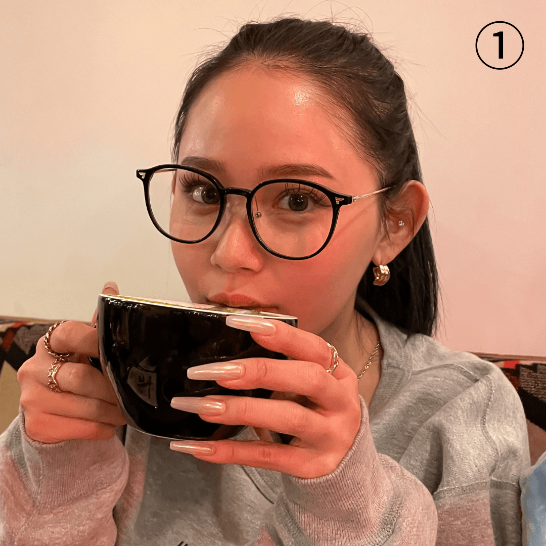 Sharp flame glasses(ﾌﾞﾙｰﾗｲﾄｶｯﾄ付) - 𝐇𝐨𝐧𝐞𝐲 𝐁𝐮𝐭𝐭𝐞𝐫 𝐍𝐢𝐧𝐞