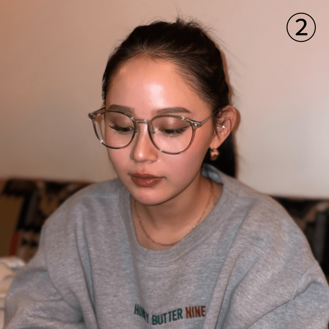 Sharp flame glasses(ﾌﾞﾙｰﾗｲﾄｶｯﾄ付) - 𝐇𝐨𝐧𝐞𝐲 𝐁𝐮𝐭𝐭𝐞𝐫 𝐍𝐢𝐧𝐞