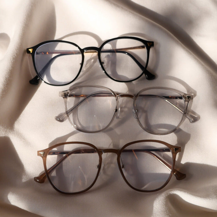 Sharp flame glasses(ﾌﾞﾙｰﾗｲﾄｶｯﾄ付) - 𝐇𝐨𝐧𝐞𝐲 𝐁𝐮𝐭𝐭𝐞𝐫 𝐍𝐢𝐧𝐞