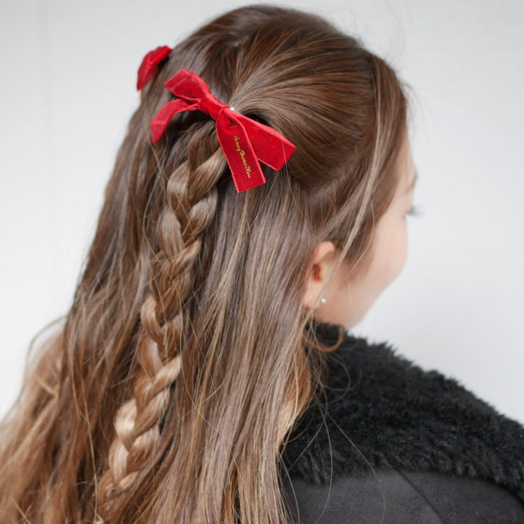 Velours ribbon clip (2set) - 𝐇𝐨𝐧𝐞𝐲 𝐁𝐮𝐭𝐭𝐞𝐫 𝐍𝐢𝐧𝐞